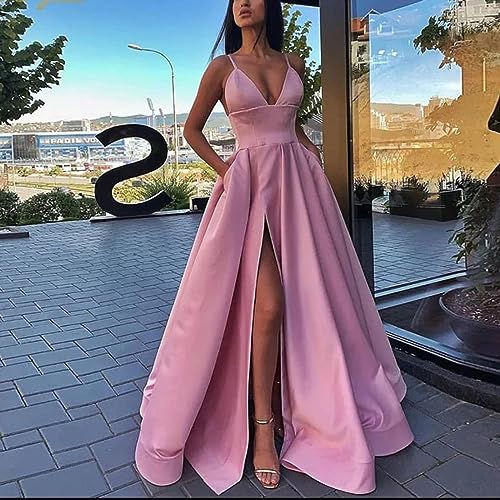 Robe de soirée coupe ajustée fendue rouge dos nu halter - 4