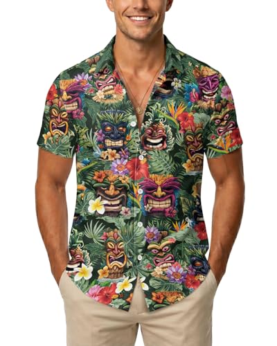 Image of 99TIMORO Fathers Movie Hawaiian Shirt for Men, Characters Button Down Short Sleeve Top, Summer Beach Gifts