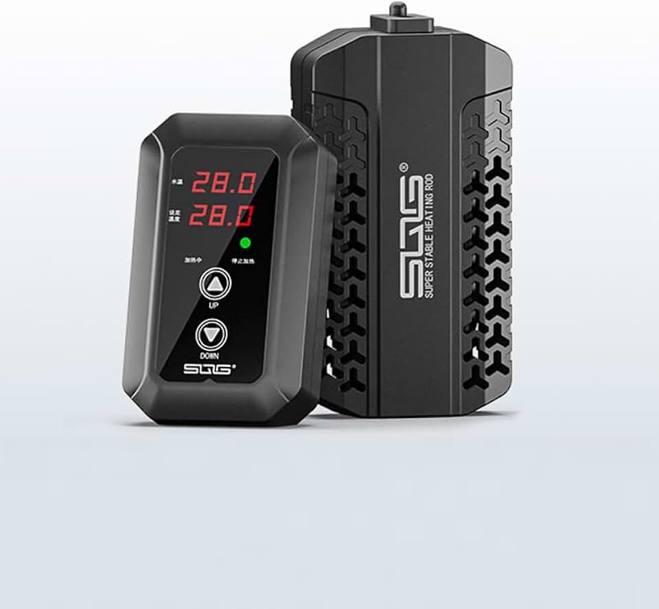 Aquecedor de Aquário, Aquecedor Submersível para Aquário com Controlador Digital de LED e Saída de água Inteligente (50W)