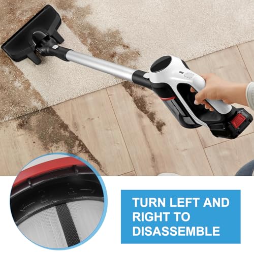 2 Filter, Bosch Serie 6 Staubsauger Filter Set, Bosch Unlimited 6 Staubsauger Zubehör Ersatzteile, für optimale Leistung (Weiß)