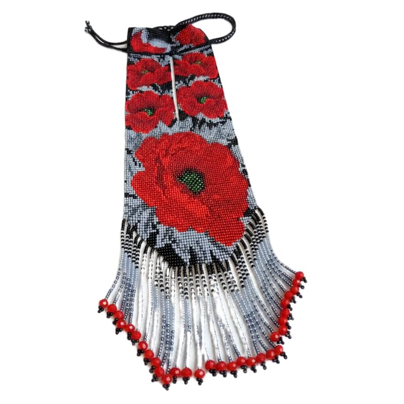 Collier Gerdan ukrainien traditionnel en perles, un héritage culturel vibrant