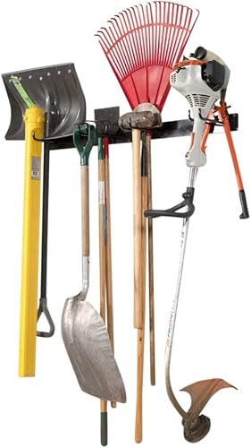 Organizadores de herramientas para almacenamiento de garaje, estante de herramientas de 4 ganchos fabricado con aleación de acero macizo,