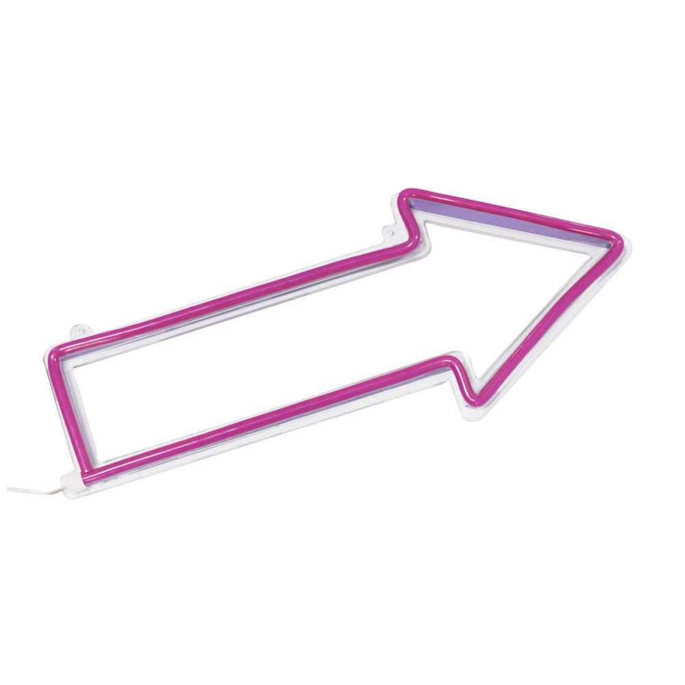 Half & Half Purple Arrowhead Led Neon Sign Wall Neon Light Wall Light 41.4Cm X 20.3Cm