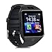 Smartwatch Bluetooth GSM SIM con fotocamera Chiamate Intelligente Orologio da Polso Telefono TF Card Slot Sleep Monitor Pedometro SMS Notifica Supporto Android Smartphone iOS Sistema (Nero)