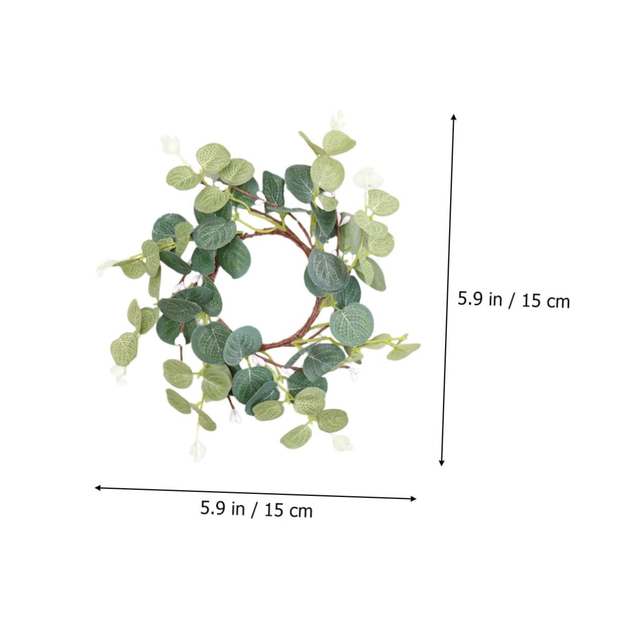 IMIKEYA 12stücke Eukalyptus Kerzenkranz Dekoration Für Ostern Künstlicher Wreath Für Festlichkeiten Tür Und Wanddeko Langlebig Und Für Kerzenarrangements