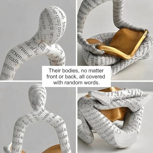 Estatua lectora abstracta decorativa para estante 14 cm miniatura 5