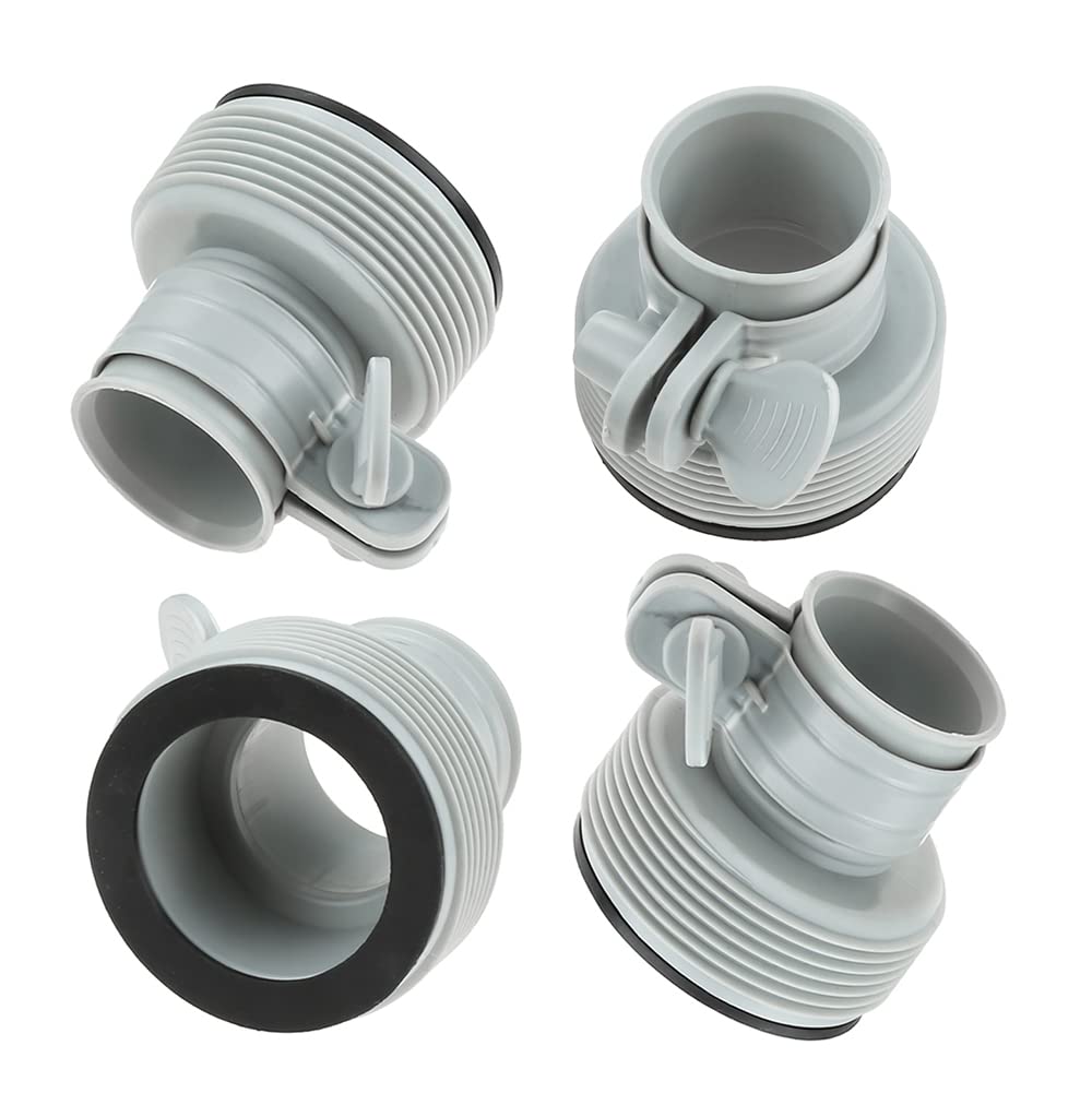 Lot De 2 Adaptateurs De Tuyau De Piscine Puupaa 3.2 à 3.8 Cm - Compatible Intex Série B Modèle 25009, Conversion Diamètre, Blanc