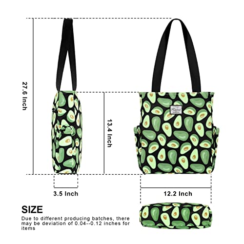 Image of KAMO Floral Tote Bag - Waterproof Lightweight Handbags Travel Shoulder Bag for Hiking Yoga Gym Swimming Travel Beach