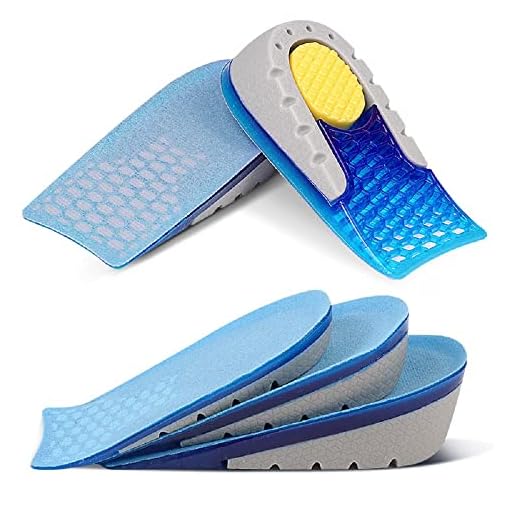 Height Increase Insole Heel Cushion Insert Gel Lift Heel Spurs Pain Sports Injuries Achilles Tendonitis for Plantar Fasciitis High Boots Tops Trainers -3.5