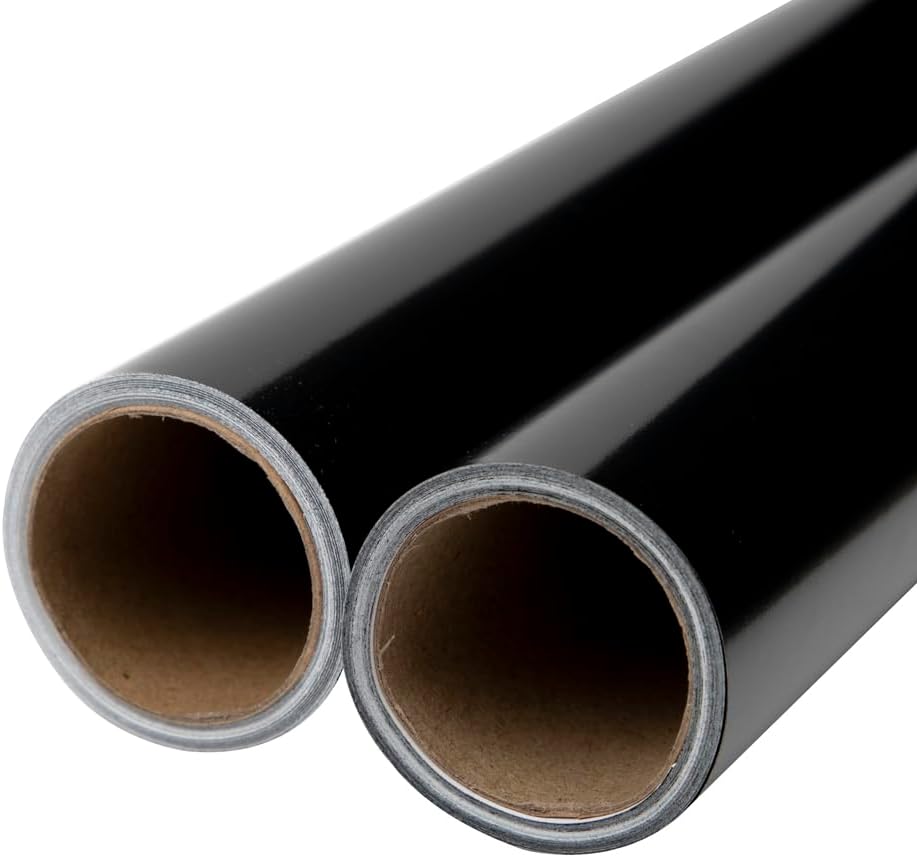 JAM Plus Glossy Wrapping Paper Black and Yellow (52.6 sq ft)