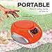 PROSCAN ELITE PORTABLE CD PLAYER BOOMBOX with AM/FM Radio + Built In Speakers + Aux Input to Phone/Headphones/Any Audio - CD Players for Home Using AC Adapter or C Batteries (Orange)