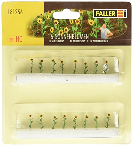Preisvergleich Produktbild Faller 95523 - 16 Sonnenblumen, Zubehör für die Modelleisenbahn, Modellbau