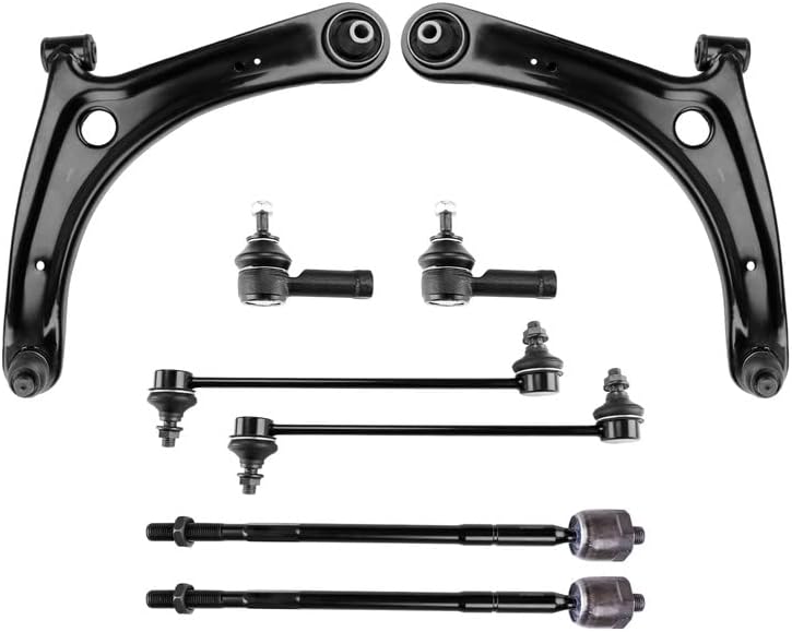 Front Upper Control Arms, 8x Front Control Arm Ball Joint Suspension Kit Replacement for 2007-2013 Lancer Outlander Replace 512-50218R, 512-50219L 5174185AA 5174185AB 521-305 521-306