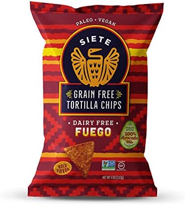 Siete Fuego Grain Free Tortilla Chips, 4 oz bag