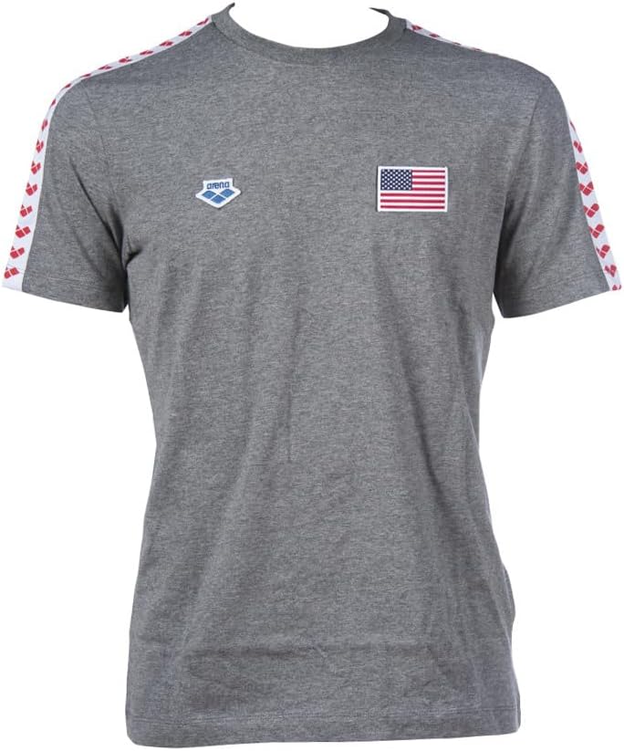 Arena Men's Arena Men's Team T-Shirt 100% Cotton Slim Fit Short Sleeve Casual Athletic Wear