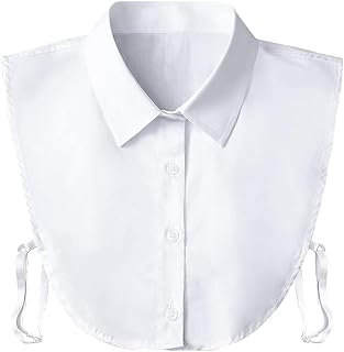 Kawn Women Detachable Collar White Cotton Half Shirt False Collar Detachable White Fake Collar Casual Style Shirt For Offi... Price In India