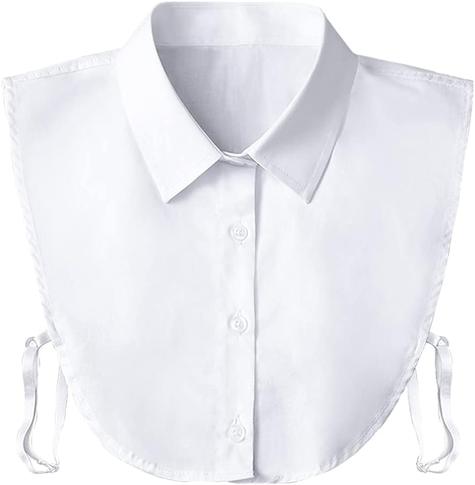 Kawn Women Detachable Collar White Cotton Half Shirt False Collar Detachable White Fake Collar Casual Style Shirt For Offi... - Review, Price and Buying Guide