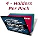 D-Armor Rfid Blocking Wallet Sleeves Credit Card Holder (4/pack)