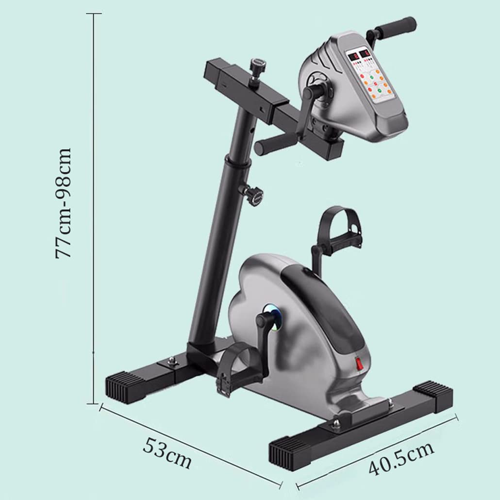 Elektryczny Rower Treningowy Z Pedałami, Elektryczny Rower Treningowy Dla Seniorów, Przenośny Rowerek Stacjonarny Z Pedałami Do Nóg I Ramion Z Uchwytem Ochronnym Do Domu I Biura