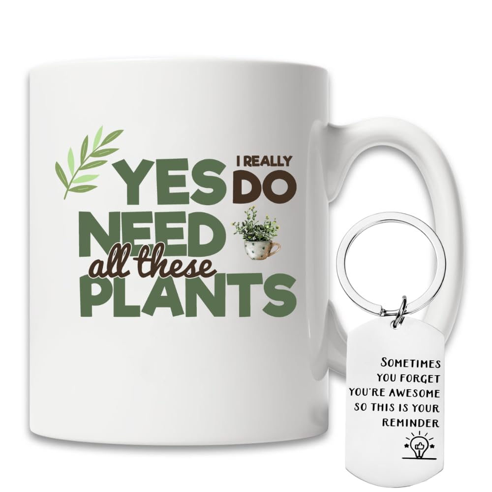 Gardening Gift For Women Unique, Gifts For Gardeners, Gardening Mug, Plant Lover Gifts For Woman, Plant Mom Coffee Mug, Yes I Really Do Need All These Plants Cup 11 Oz