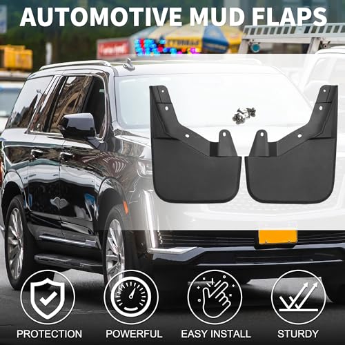 Image of Mud Flap Splash Guard for Cadillac Escalade 2021-2024 Durable | Front Side Mudflaps with Mount Accessor 1 Set