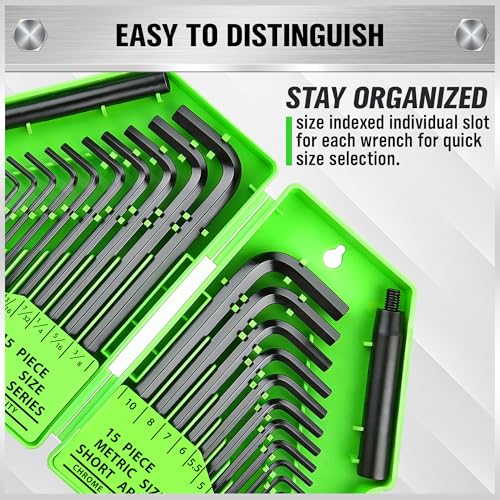 SWANLAKE 32-Piece Hex Key Allen Wrench Set