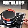 JASISS Pancake Maker, Pancake Pan, Double Sided Pan, Steel Nonstick Easy to Flip Pancake Griddle, Sarten Doble Cara Tortilla, Easy-to-clean Double-sided Frying Pan with Flip Design #5