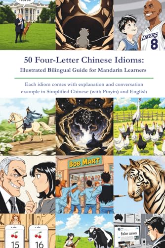 50 Four-Letter Chinese Idioms: Illustrated Bilingual Guide for Mandarin Learners