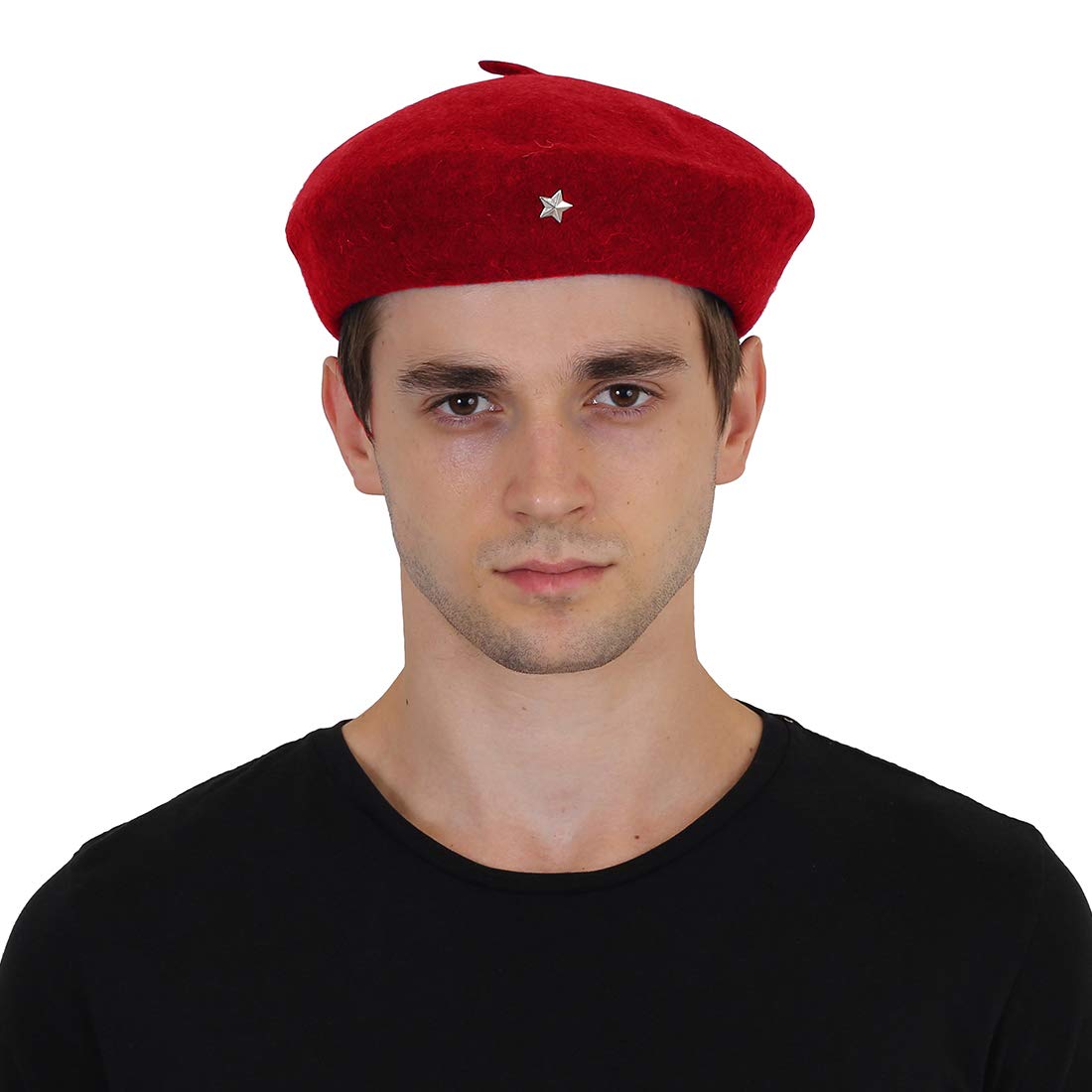 goodluck French Beret Cap, Army Style Woolen Beret Cap-picture-20