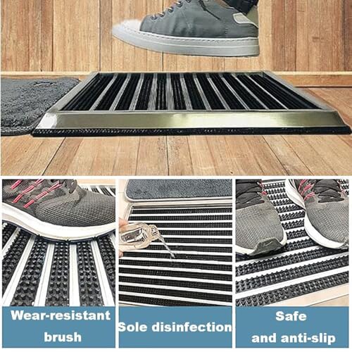 Tapis de sol désinfectant antitache avec base antidérapante