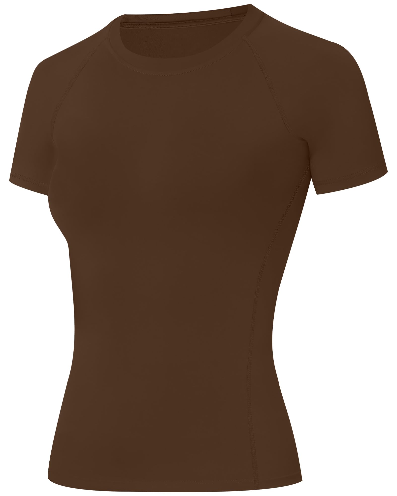 ELIRAVO Kompressionsshirt Damen Kurzarm, Sportshirt mit Raglanärmeln, Atmungsaktives Funktionsshirt Schnell trocknend, Sport T-Shirt für Fitness Gym Laufen Yoga