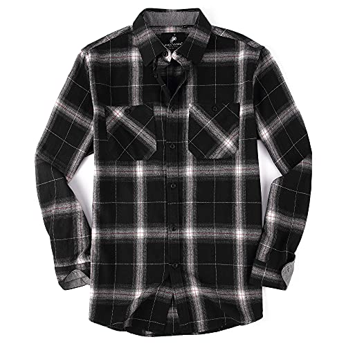 Alex Vando Mens Button Down Shirts Regular Fit Long Sleeve Casual Plaid Flannel Shirt