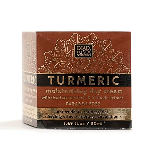 Dead Sea Collection Anti-Wrinkle Day Cream for Face with Turmeric - Anti Aging - Skin Care with Sea Minerals - Nourishing, Moisturizer, Hydrating and Smoothing Face Cream (1.69 fl.oz)