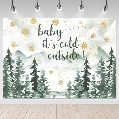 Mocsicka Baby It's Cold Outside Backdrop 7x5ft Winter Baby Shower...