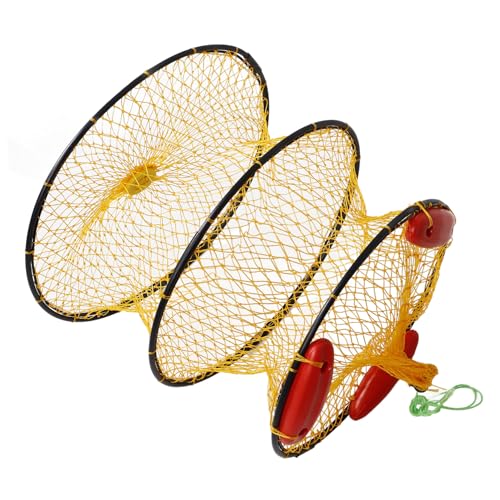 Balacoo Fish Basket for Fishing Wear Resistant Fishing Net Foldable with Floats for Rock and Boat