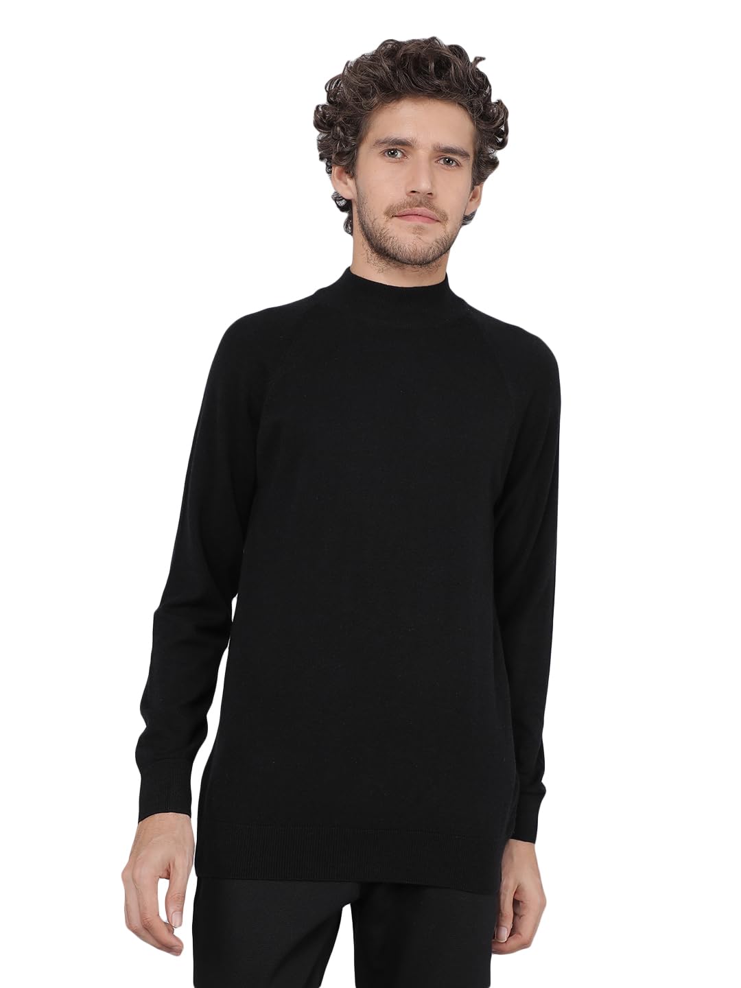 crimsoune club Men's Black High Neck Sweater-picture-24