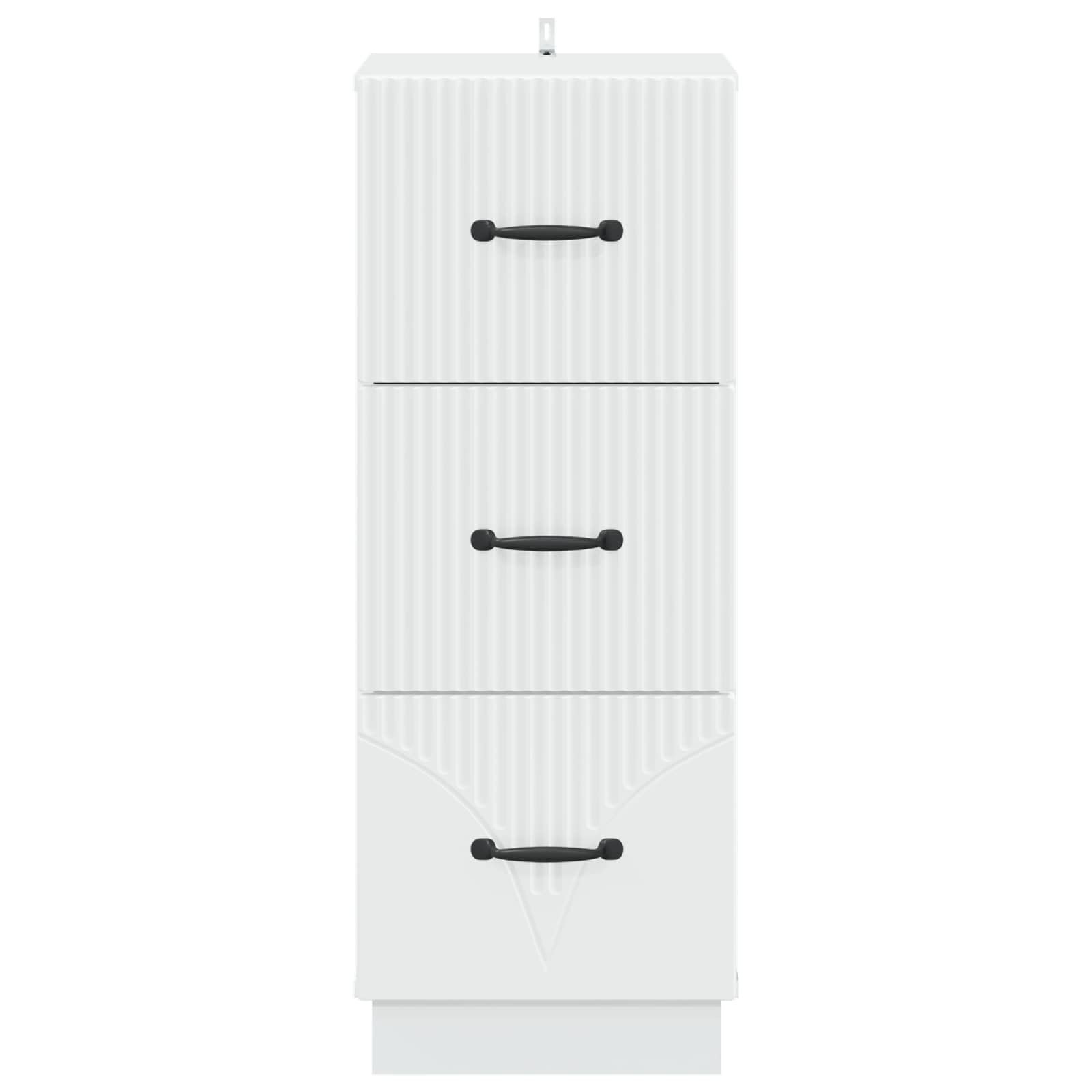 Armoire à Tiroirs Blanc 33 x 34,5 x 87 cm Bois d'Ingénierie