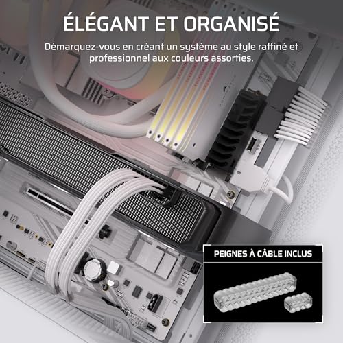Kit de Démarrage Câbles PSU Corsair Type 4 Elite Premium Blanc avec Peignes Profil Bas - 3