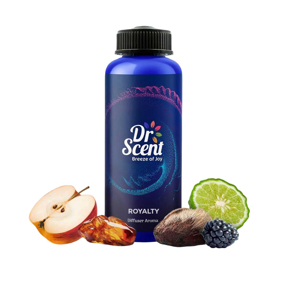 Dr Scent Diffuser Aroma Oil Royality - Mix fruits, Sweet, Apple, Manadrin Dewberry, Amber and Musk Fragrance | Made in UK | Perfect for Offices, Homes, Shops, Hotel Rooms & Big Lobbies(1000ml)