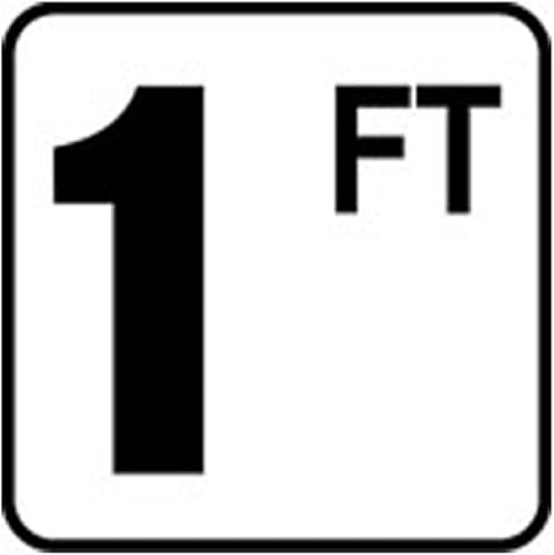 INLAYS INC. Marcador de profundidad adhesivo de vinilo de 1 pie para piscinas en suelo V620010