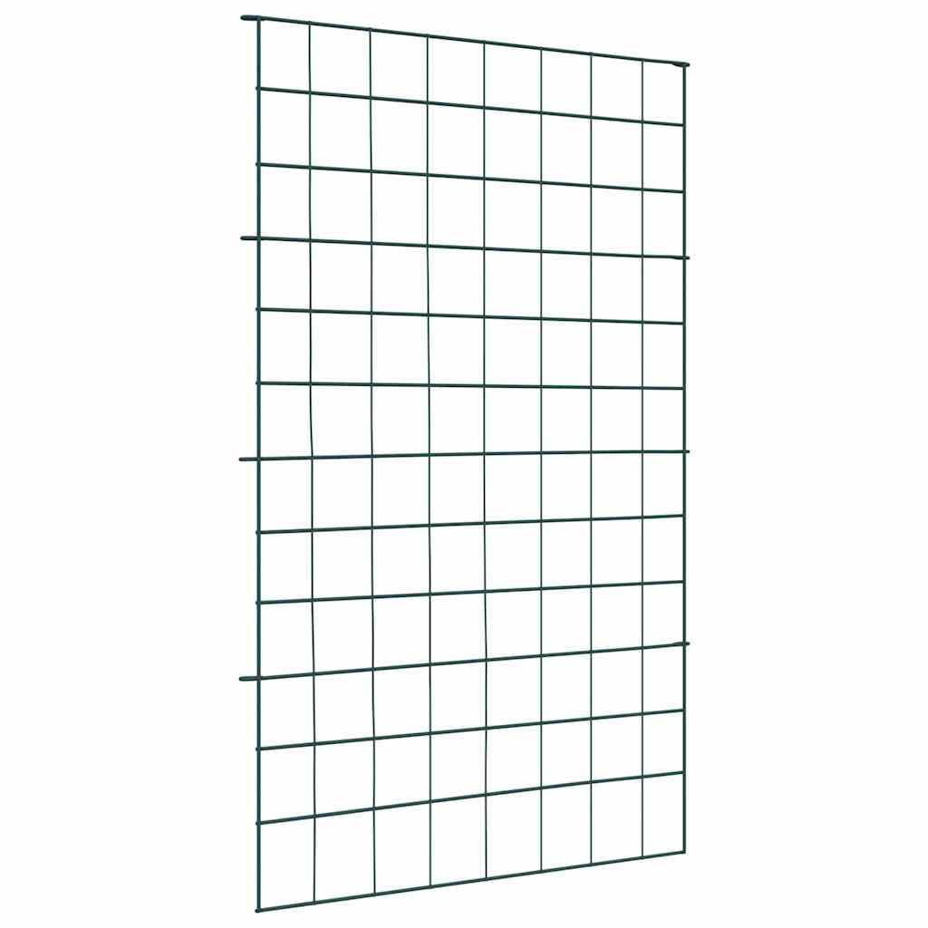 Set di 8 recinzioni per stagno, verde, 50 x 80 cm, in acciaio resistente alle intemperie, design moderno, robusto e durevole, per giardino, terrazza, balcone e stagno