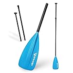 Abahub SUP Paddles - 3 Piece Adjustable Stand up Paddle - Lightweight Oar for Paddleboard, Aluminum Alloy PU Coated Shaft 68 - 84, Blue Plastic Nylon Blade