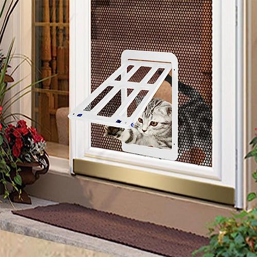 Porta de tela para animais de estimação, porta de gato para abertura interna de porta de tela 24,4 x