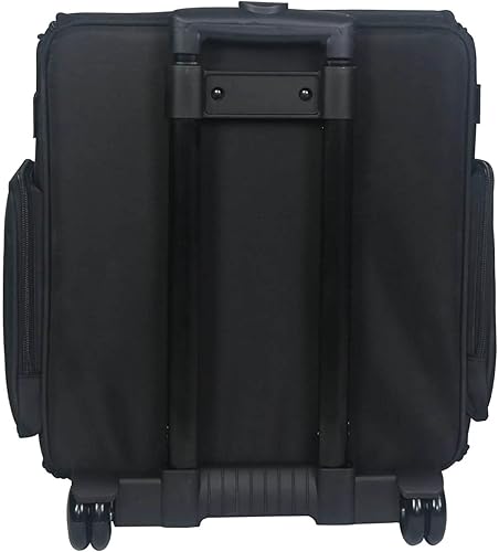 Miniatura 8 de Everything Mary Bolsa de manualidades con ruedas, acolchada negra, bolsa de papel con ruedas para álbumes de recortes y almacenamiento de arte,