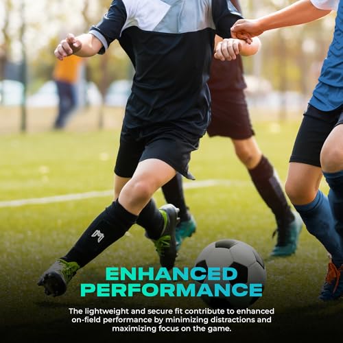 MediCaptain Mini Shin Guards Soccer – Built in Mini Shin Pad Sleeves for Men, Women, Teens – Small Shin Guards - Lightweight, Breathable, Shin Defender Leg Protection (Black, Maxi (5.5 x 2.8 in)) - Thumbnail 7