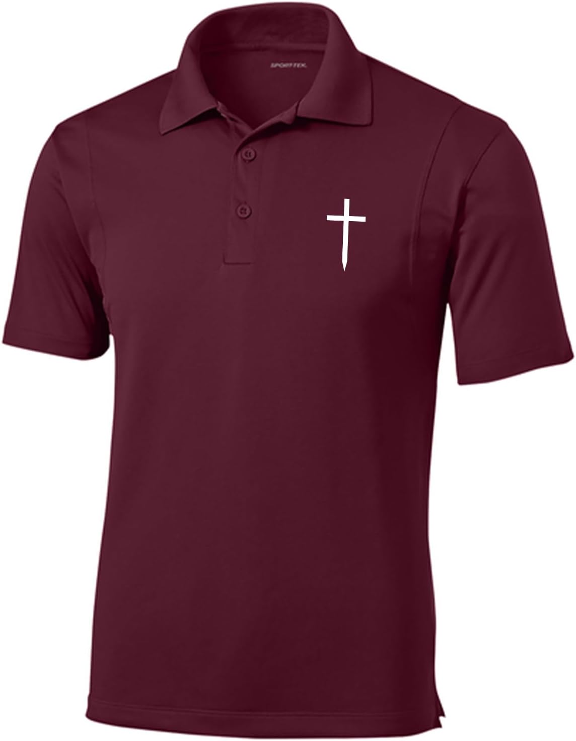 Trenz Shirt Company Mens Christian Polo Embroidered Cross Golf Polo