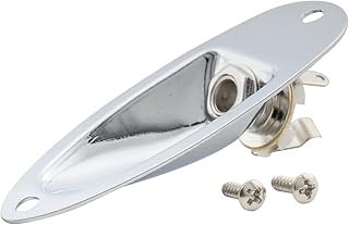 Musician Outfitters Boat Cup Input Output Jack Plate Ferrule For Strat Guitar (Chrome)