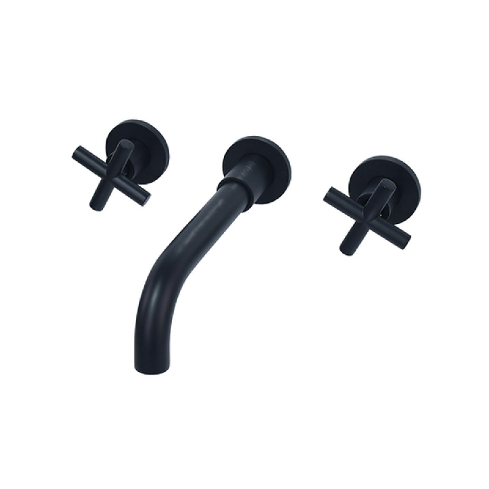 DFGHNBVC Wall Mount Bathroom Sink Faucet,2 Handle Wall Mounted Brass Bathroom Sink Faucet,Basin Faucets 360 Degree Swivel Spout,Hot And Cold Water Mixer Tap Sink Faucet,Gold Mixer Tap Fauc,Black