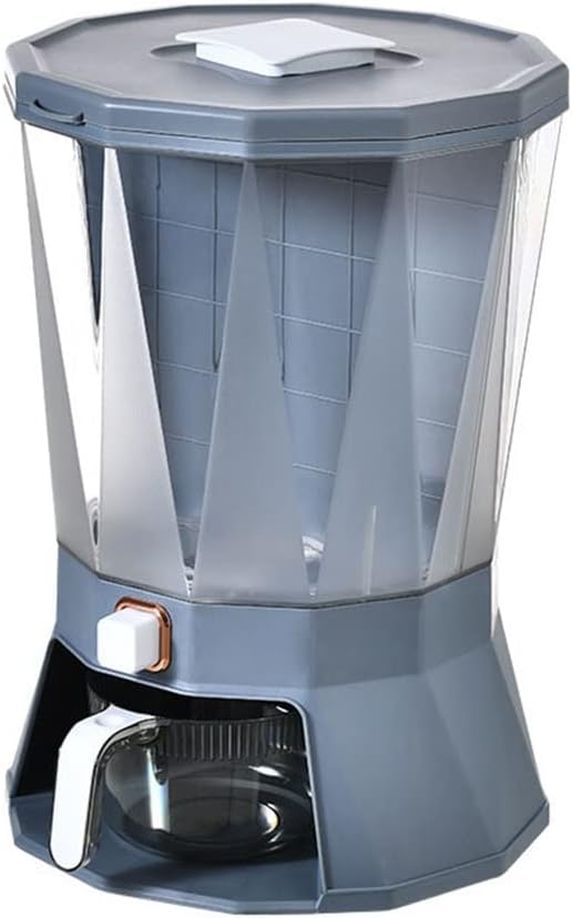 Rotating Cereal Containers Automatic Grain Storage Bin Food Storage Container Grains Rice Box Kitchen Storage (Grey 28.5 * 39.8cm) (Gray 28.5 * 39.8cm)