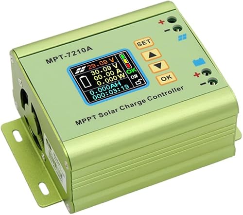 Controlador de carga Mppt Controlador de carga solar Mpt-7210A Pantalla LCD 24V 36V 48V 60V 72V 10A ajustable para batería de litio